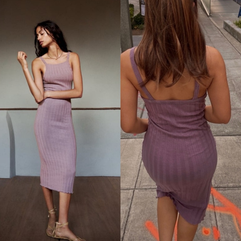 🆕 ZARA Ribbed Midi Dress